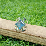 Labradorite Sterling silver ring- 925 sterling silver-Beautiful Blue Ring - Labradorite Ring - Labradorite Gemstone Silver Jewelry Gift