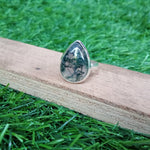 Moss Agate Sterling Silver Ring -Boho Statement Ring -  Hand Crafted Bohemian Ring - Bohemian Ring -  Moss Agate Ring - Rings - Gift for her