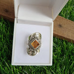Citrine Boho Ring, Silver Ring, Natural stone Ring, Handmade Ring, Gemstone Ring, Boho Jewelry, Big Boho Ring, jewelry, Gift for women