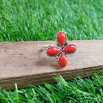 Boho Statement Ring | Coral Sterling Silver Ring | Hand Crafted Bohemian Ring | Boho Ring | Natural Coral Ring | Rings for Gift - Gifts