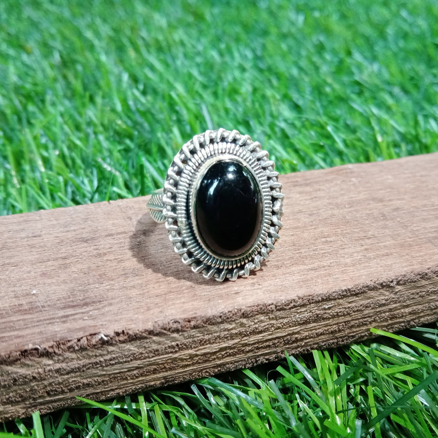 Boho Statement Ring -Black Onyx Stone  Sterling Silver Ring - Hand Crafted Bohemian Ring - Bohemia Black Onyx stone Ring - Rings - Gift for