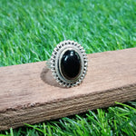 Boho Statement Ring -Black Onyx Stone  Sterling Silver Ring - Hand Crafted Bohemian Ring - Bohemia Black Onyx stone Ring - Rings - Gift for