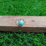 Larimar Natural Gemstone Ring -925 Sterling Silver Ring - Hand Crafted Bohemian Ring- Blue  Larimar  Ring- Rings - Gifts for her -Gifts