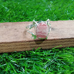 Natural Rhodochrosite Gemstone 925 Sterling Silver Ring - Hand Crafted Bohemian Ring- Rhodochrosite Ring - Minimalist Ring - Gift for women
