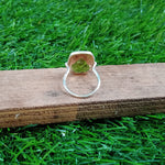 Citrine Glass Stone 925 Sterling silver Ring, Glass Stone, Bohemian Ring, Silver Ring, Dainty Ring, Minimalist Ring,  Gift for Women