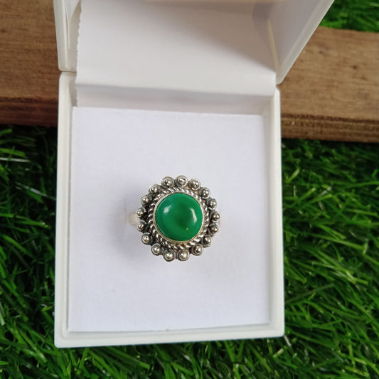 Malachite Gemstone  Boho Ring, 925 Sterling Silver Ring, Malachite Gemstone Silver ring , Minimalist ring, Green stone ring, Gift for Women