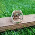 Prehnite Natural Gemstone Ring -925 Sterling Silver Ring - Hand Crafted Bohemian Ring- Prehnite Ring- Rings - Gifts for her -statement ring