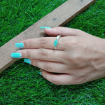 Larimar 925 Sterling Silver Ring - Boho Statement Ring - Hand Crafted Bohemian Ring-  Larimar Gemstone  Ring - Gift for Women- Free shipping