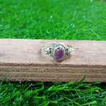Natural Amethyst 925 Sterling Silver Boho Ring - Boho Statement Ring -Hand Crafted Bohemian Ring-Amethyst Stone-Gift for Women-Free shipping