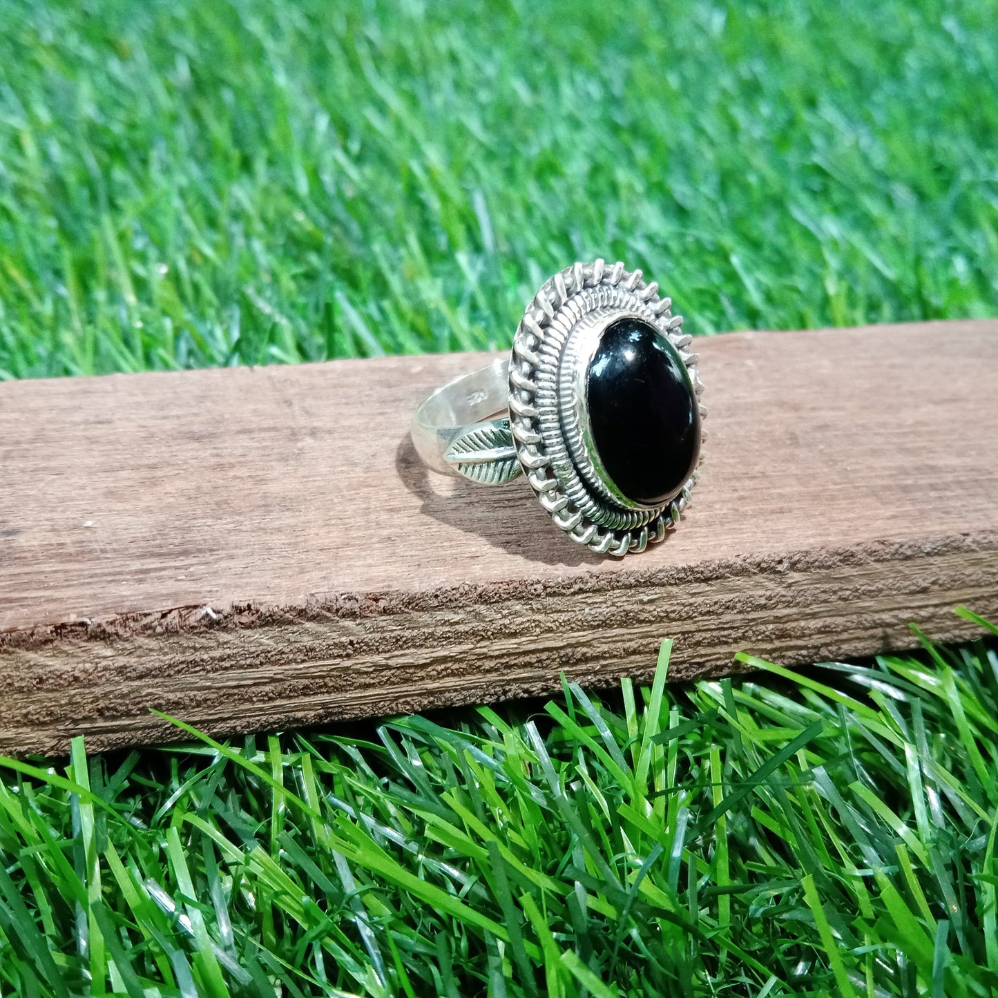 Boho Statement Ring -Black Onyx Stone  Sterling Silver Ring - Hand Crafted Bohemian Ring - Bohemia Black Onyx stone Ring - Rings - Gift for