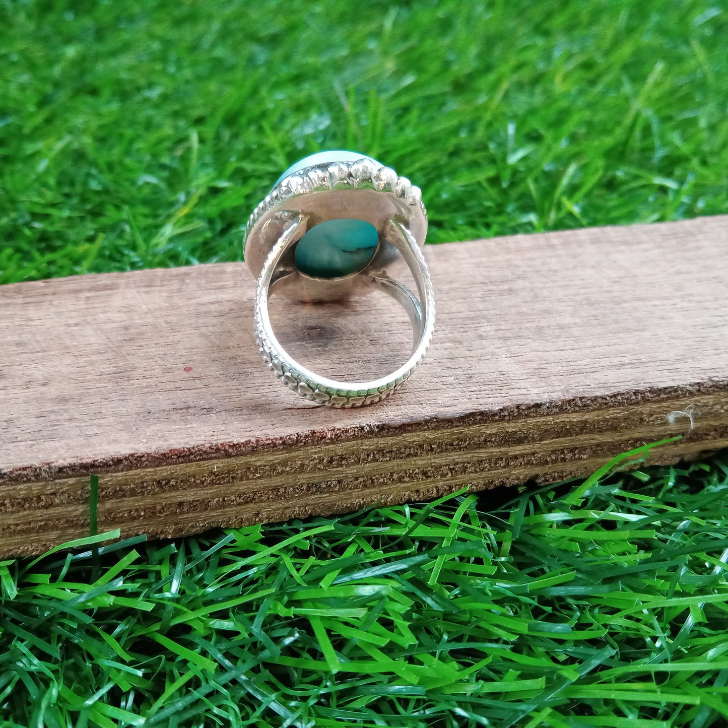 Natural Larimar Boho Ring, 925 Sterling Silver Ring, Larimar Gemstone Silver ring , Minimalist ring, blue stone ring, Gift for Women