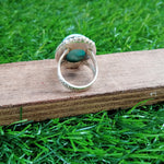 Natural Larimar Boho Ring, 925 Sterling Silver Ring, Larimar Gemstone Silver ring , Minimalist ring, blue stone ring, Gift for Women
