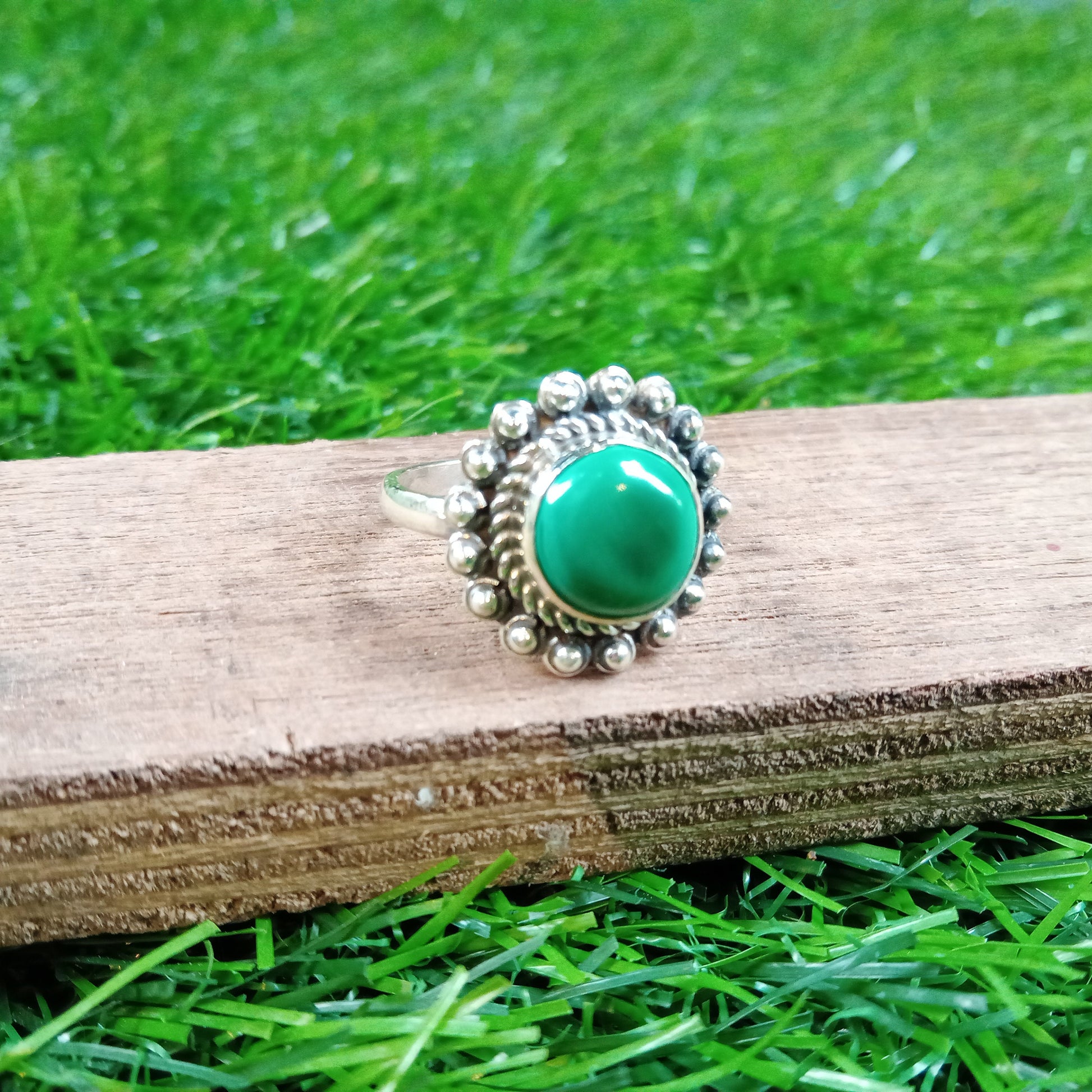 Malachite Gemstone Boho Ring, 925 Sterling Silver Ring, Malachite Gems ...