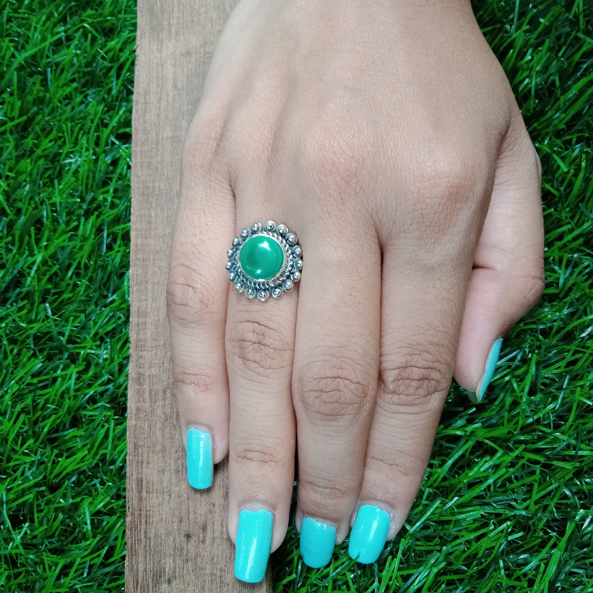 Malachite Gemstone Boho Ring, 925 Sterling Silver Ring, Malachite Gems ...