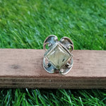 Prehnite Natural Gemstone Ring -925 Sterling Silver Ring - Hand Crafted Bohemian Ring- Prehnite Ring- Rings - Gifts for her -statement ring