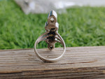 Golden Rutile triple stone ring , Handmade silver ring , 925 sterling silver ring ,silver ring, hand crafted silver ring, middle finger ring