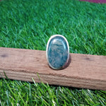 Moss Agate Sterling Silver Ring - Boho Statement Ring - Hand Crafted Bohemian Ring - Bohemian Ring -  Moss Agate Ring - Rings - Gift for her