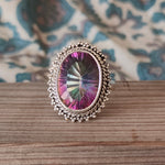Mystic Quartz  Boho  Ring -Quartz Sterling Silver Ring - Hand Crafted Bohemian Ring-Bohemian Ring - Quartz - Rings -Gift for - bohemian