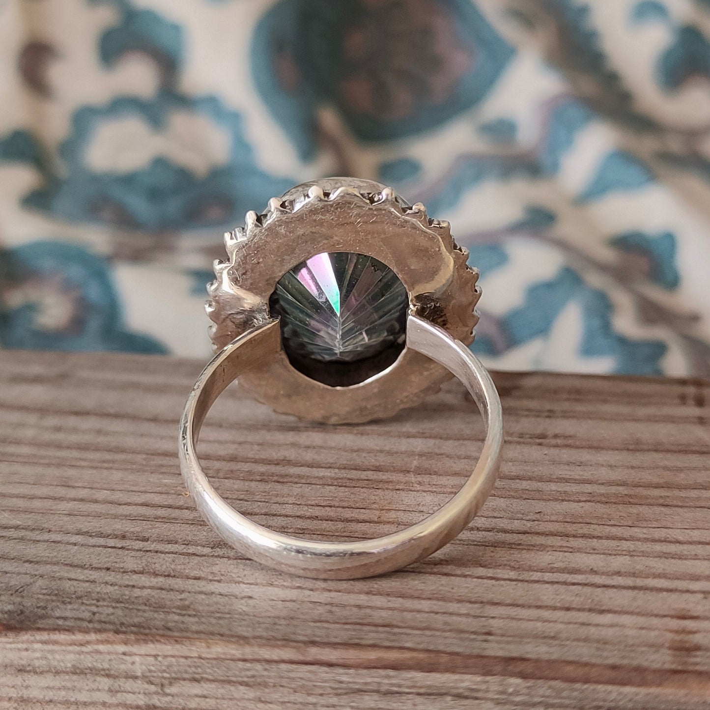 Mystic Quartz  Boho  Ring -Quartz Sterling Silver Ring - Hand Crafted Bohemian Ring-Bohemian Ring - Quartz - Rings -Gift for - bohemian