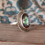 Mystic Quartz  Boho  Ring -Quartz Sterling Silver Ring - Hand Crafted Bohemian Ring-Bohemian Ring - Quartz - Rings -Gift for - bohemian