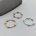 fidget ring, Anti Anxiety rings, 925 sterling silver ring, dainty rings, stackable rings, Meditation Ring, Bead Ring