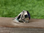 Amethyst Gemstone Ring - Amethyst Sterling Silver Ring - Hand Crafted Bohemian Ring-Bohemian Ring - Amethyst - Rings - free shipping