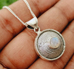 Rainbow Moonstone Pendant ,Solid 925-Sterling Silver,Gorgeous Handmade Rainbow Moonstone Necklace mothers day gift,handmade  silver pendant