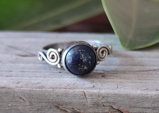 Boho Statement Ring - Lapis Lazuli Sterling Silver Ring - Hand Crafted Bohemian Ring - Bohemian Ring - Lapis Lazuli Ring - Rings - Gift for