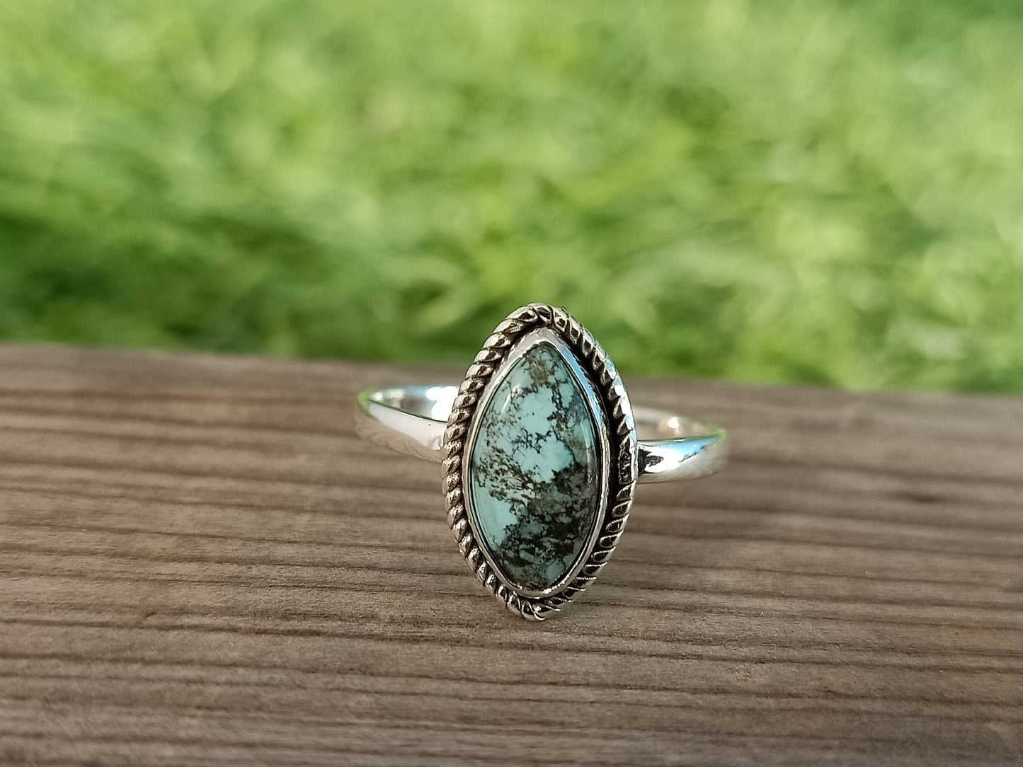 Boho Statement Ring| Turquoise Sterling Silver Ring | Hand Crafted Bohemian Ring | Boho Ring | Turquoise Ring | Rings for Gift