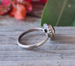 Boho Statement Ring -Blue Gold Stone Sterling Silver Ring - Hand Crafted Bohemian Ring -Bohemian Ring -Blue Gold Stone Ring-Rings - Gift for