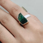 Green Hathipada stone Boho Ring | hathipada Sterling Silver Ring |Green Handmade Ring | Boho Ring | hathipada Ring | Boho Jewelry | Rawstone