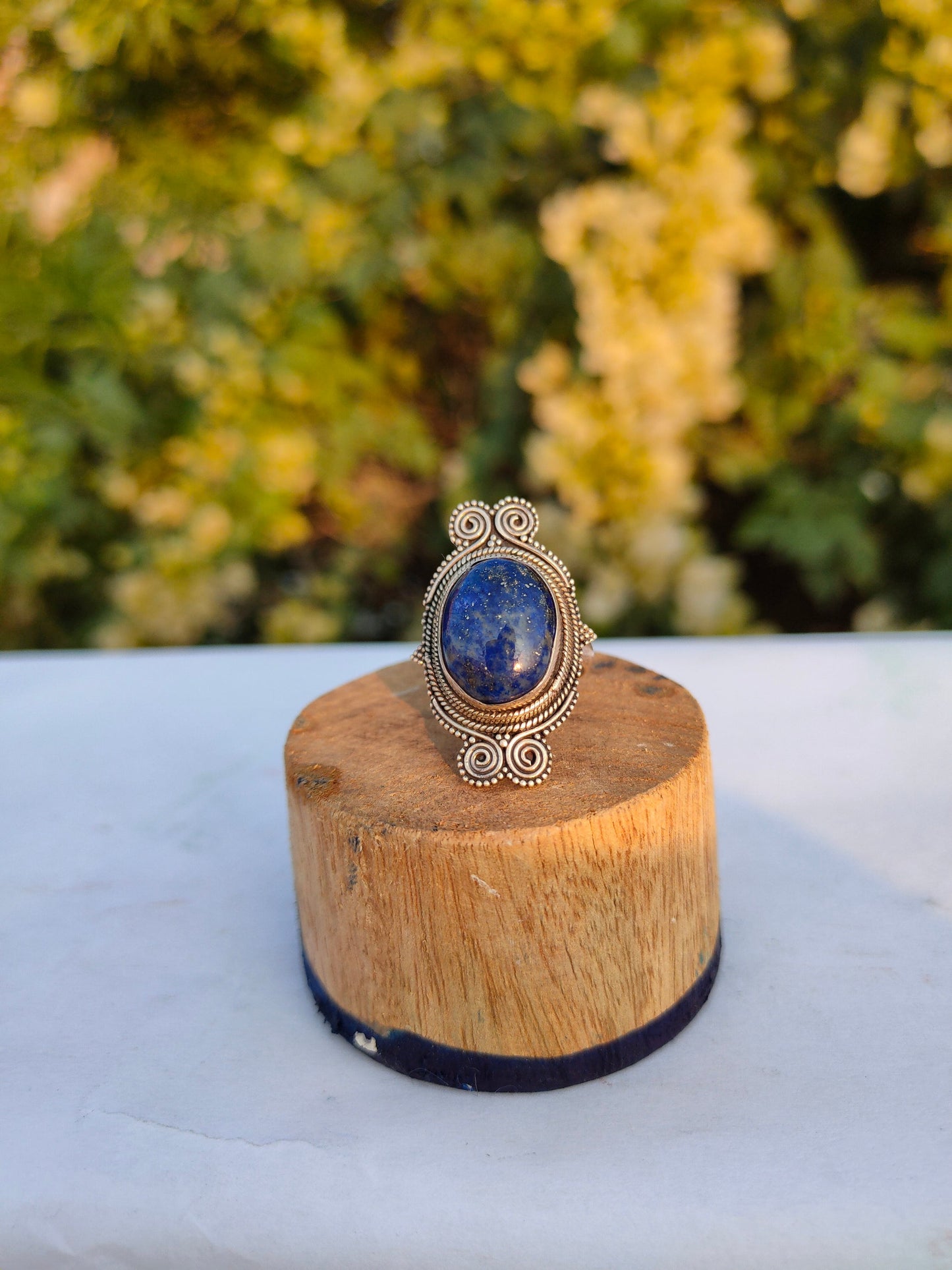 Boho Statement Ring | Lapis Sterling Silver Ring | Hand Crafted Bohemian Ring | Boho Ring | Lapis Ring | Rings for Gift