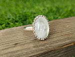 Moonstone Boho Ring - Rainbow Moonstone Sterling Silver Ring - Hand Crafted Bohemian Ring - Rainbow Moonstone- free shipping ring - Gifts