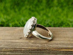 Moonstone Boho Ring - Rainbow Moonstone Sterling Silver Ring - Hand Crafted Bohemian Ring - Rainbow Moonstone- free shipping ring - Gifts