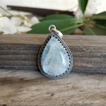 Rainbow Moonstone Pendant in Solid 925-Sterling Silver | Gorgeous Handmade Rainbow Moonstone Pendant | Boho Pendant Gift for Her