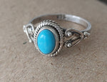 Turquoise Gemstone Boho  Ring - 925 Sterling Silver Ring - Sleeping Beauty Turquoise Beauty Bohemian Ring - Turquoise ring- Rings -Gifts