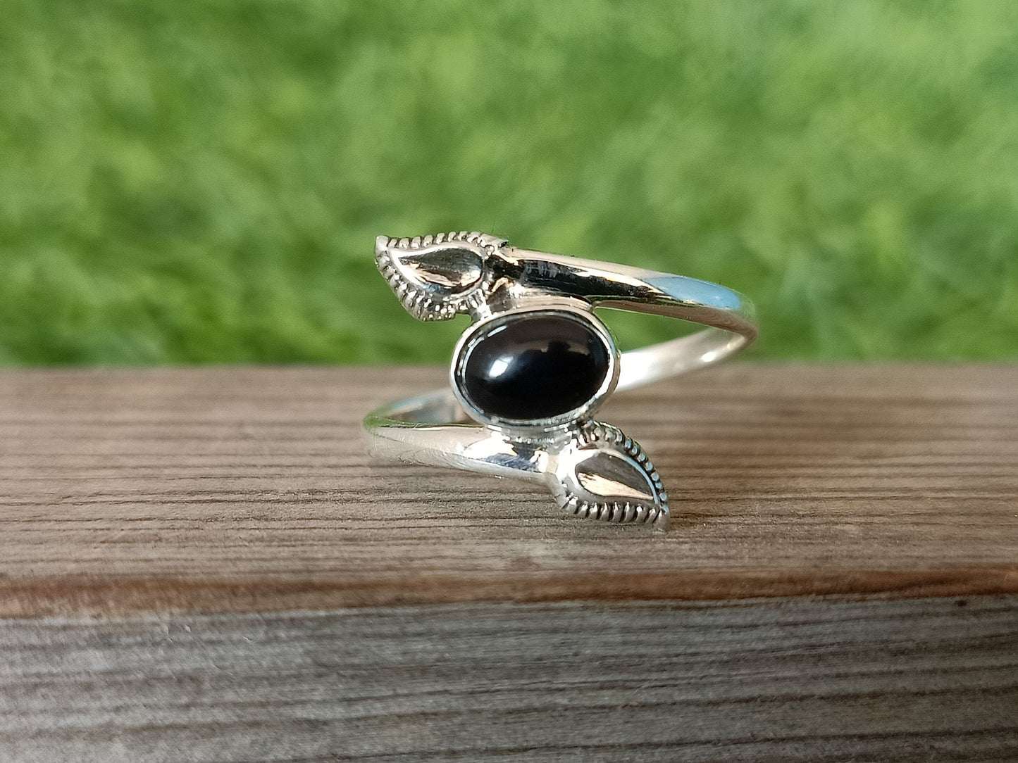 Beautiful Black Onyx Ring  - Boho Statement Ring - Black Onyx - Hand Crafted Bohemian Ring -Bohemian Ring Black Onyx Ring -Rings -Gift for