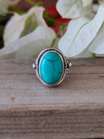 Turquoise Boho  Ring - Turquoise Sterling Silver Ring - Hand Crafted Bohemian Ring-Bohemian Ring - Turquoise - Rings -Gift for - bohemian