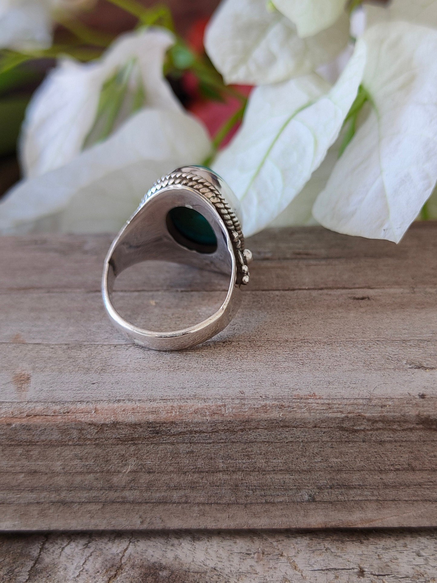 Turquoise Boho  Ring - Turquoise Sterling Silver Ring - Hand Crafted Bohemian Ring-Bohemian Ring - Turquoise - Rings -Gift for - bohemian