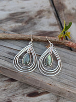 Labradorite Sterling Silver Handmade Earring | Labradorite Stone | Daily Wearable Earrings in Teardrop Shape | Bezel Earrings Gift for Her