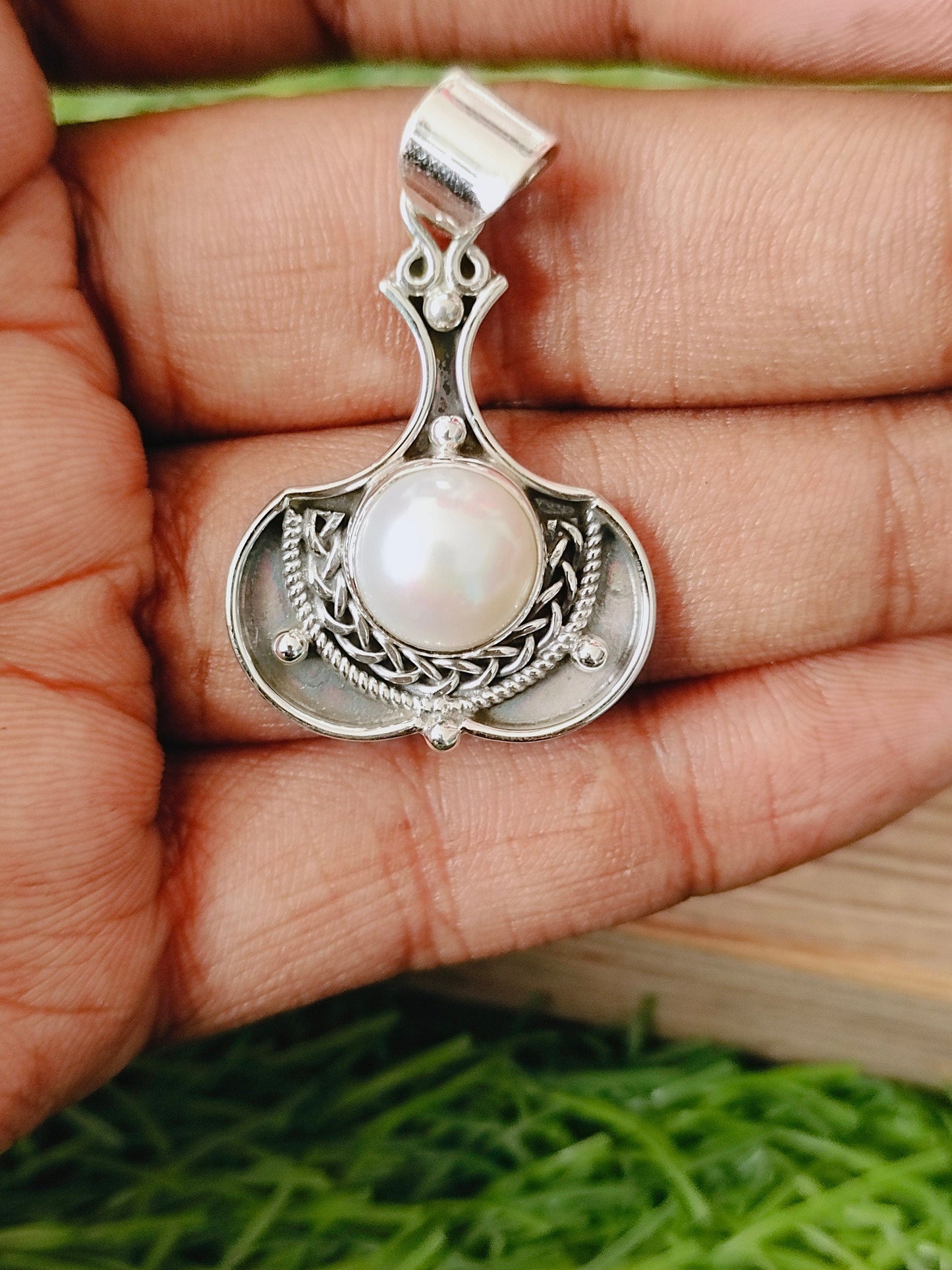 Beautiful Handmade Moonstone Pendant in Solid 925-Sterling Silver | Gorgeous Handmade moonstone Pendant | Boho Pendant Gift for Her Gifts