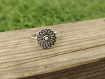 Flower sterling silver ring , handmade silver ring , stacking silver ring , charm silver ring , handcrafted boho ring , silver ring ,ring