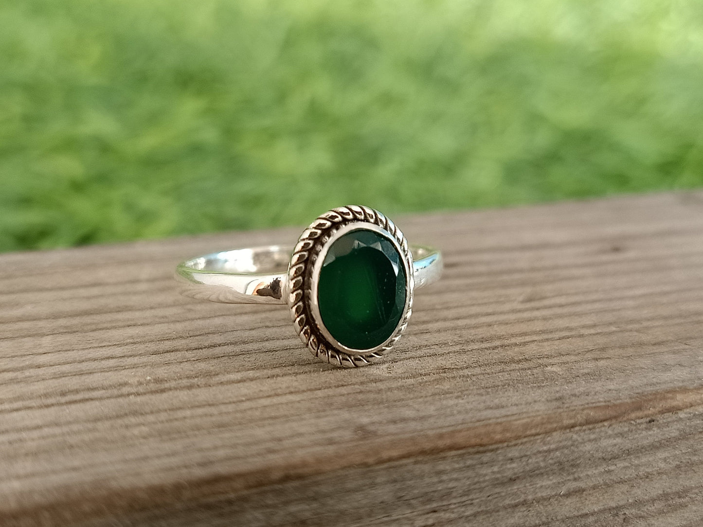 Boho Statement Ring | Green Onyx Sterling Silver Ring | Hand Crafted Bohemian Ring | Boho Ring | Green Onyx Ring | Rings for Gift