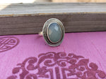 Natural Aventurine Ring- Statement Ring- Sterling Silver Ring - Hand Crafted Bohemian Ring - Bohemian  Green stone Ring - Rings - Gift for