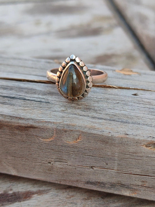 Boho Statement Ring | Labradorite Sterling Silver Ring | Hand Crafted Bohemian Ring | Boho Ring | Labradorite Ring | Rings for Gift