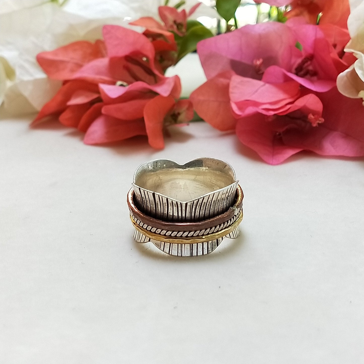 Spinner Band Ring , Sterling Silver Band ring , Unique Band Silver ring , Handmade silver Ring , Bohemian Band , band , silver ring,freeship