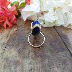 Boho Statement Ring - Lapis 925 Sterling Silver Ring - Hand Crafted Bohemian Ring-Bohemian Ring - Lapis Ring - Rings -Gift for her - gifts
