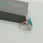 Boho Statement Ring - Turquoise Sterling Silver Ring - Hand Crafted Bohemian Ring-Bohemian Ring - Turquoise  - Rings -Gift for her