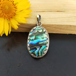 Abalone Shell Pendant in Solid 925-Sterling Silver | Gorgeous Handmade Abalone Pendant | Boho Pendant Gift for Her