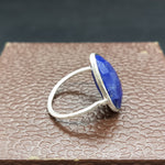 Boho Statement Ring - Lapis Lazuli 925 Sterling Silver Ring, Silver rings,Bohemian Ring - Lapis Ring- Rings - Gift for her, anniversary gift